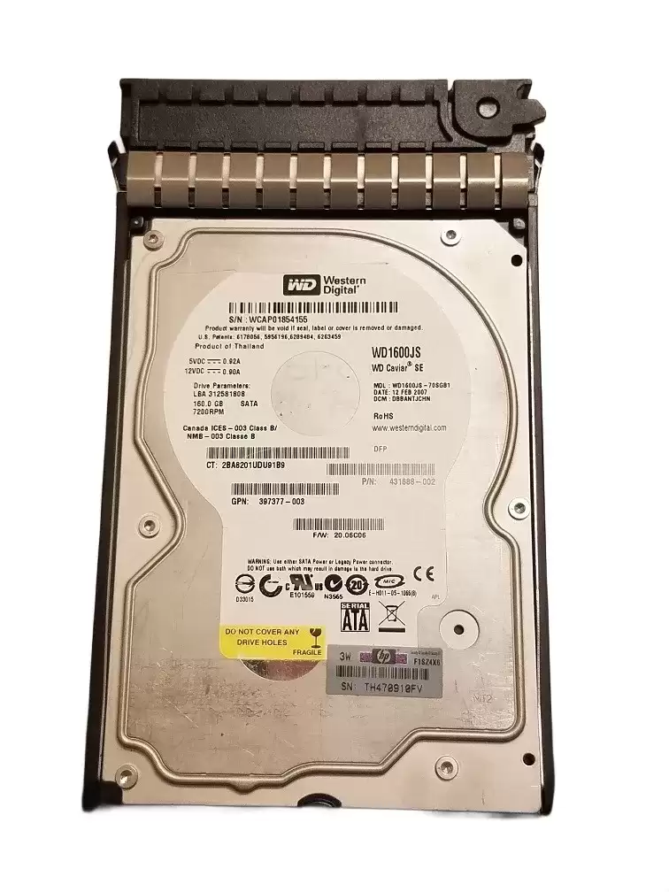 HPE 397377-003 160GB SATA 1.5Gb/s Hot-Swap 7200RPM 3.5-inch Internal Hard Drive