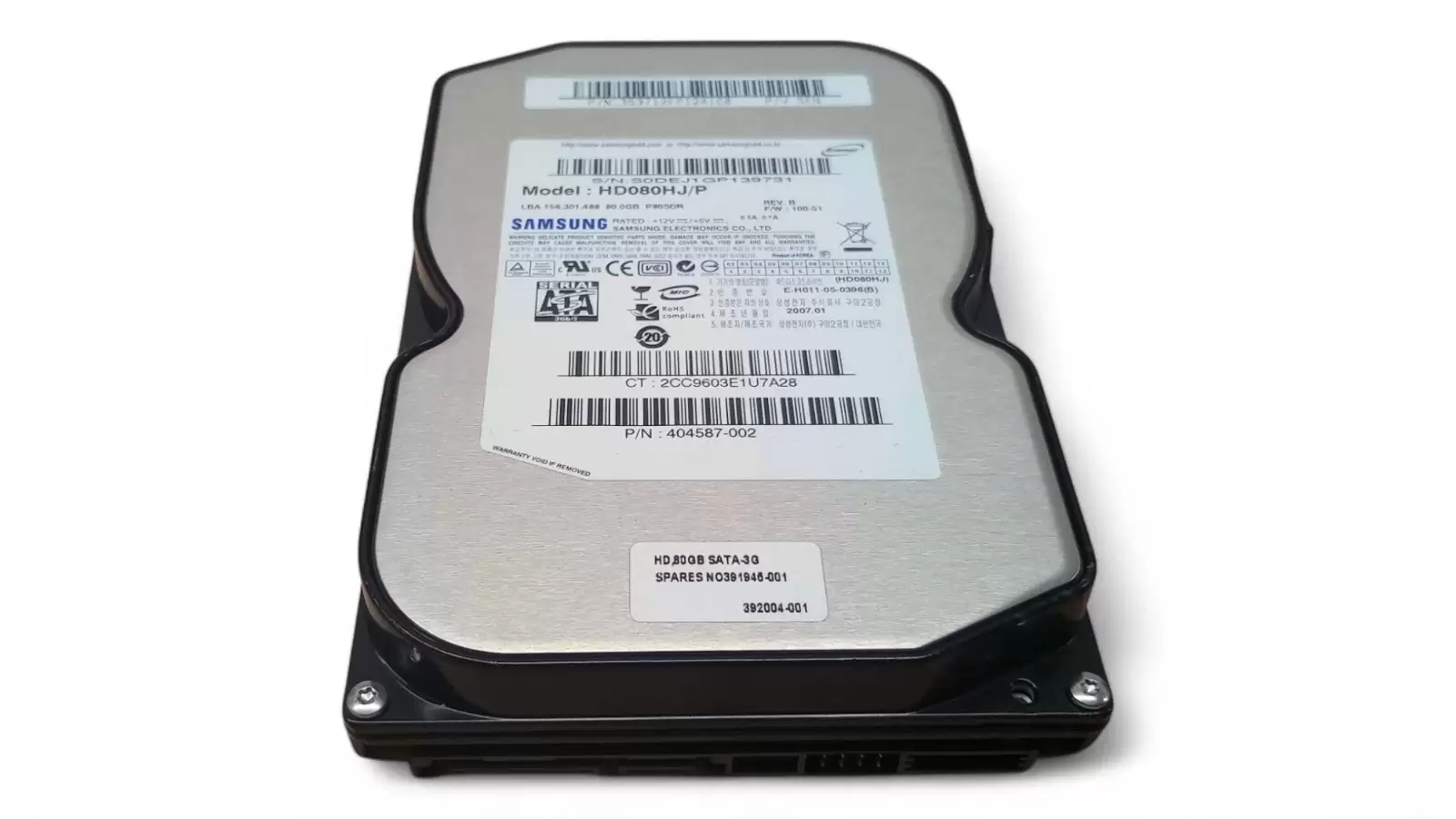 HPE 404587-002 80GB 7200RPM SATA 3Gb/s 8MB Cache 3.5inch Internal Hard Drive