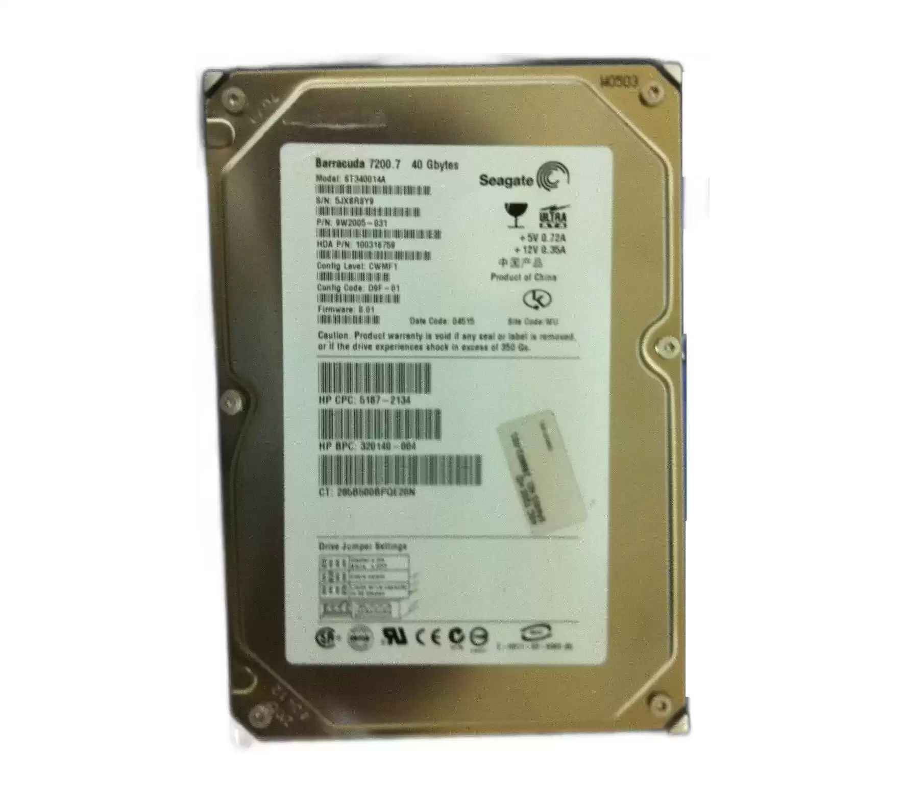 HPE 320140-004 40GB ATA-100 7200RPM 3.5-inch Internal Hard Drive