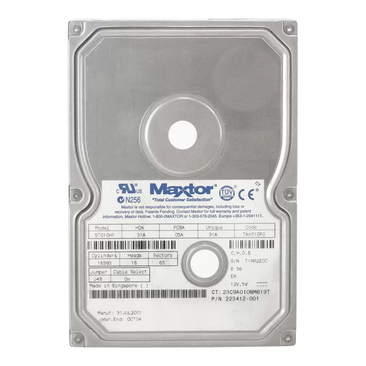 Maxtor 5T010H1 DiamondMax Plus 60 10.2GB 7200RPM ATA100 2MB Cache 3.5inch Internal Hard Drive