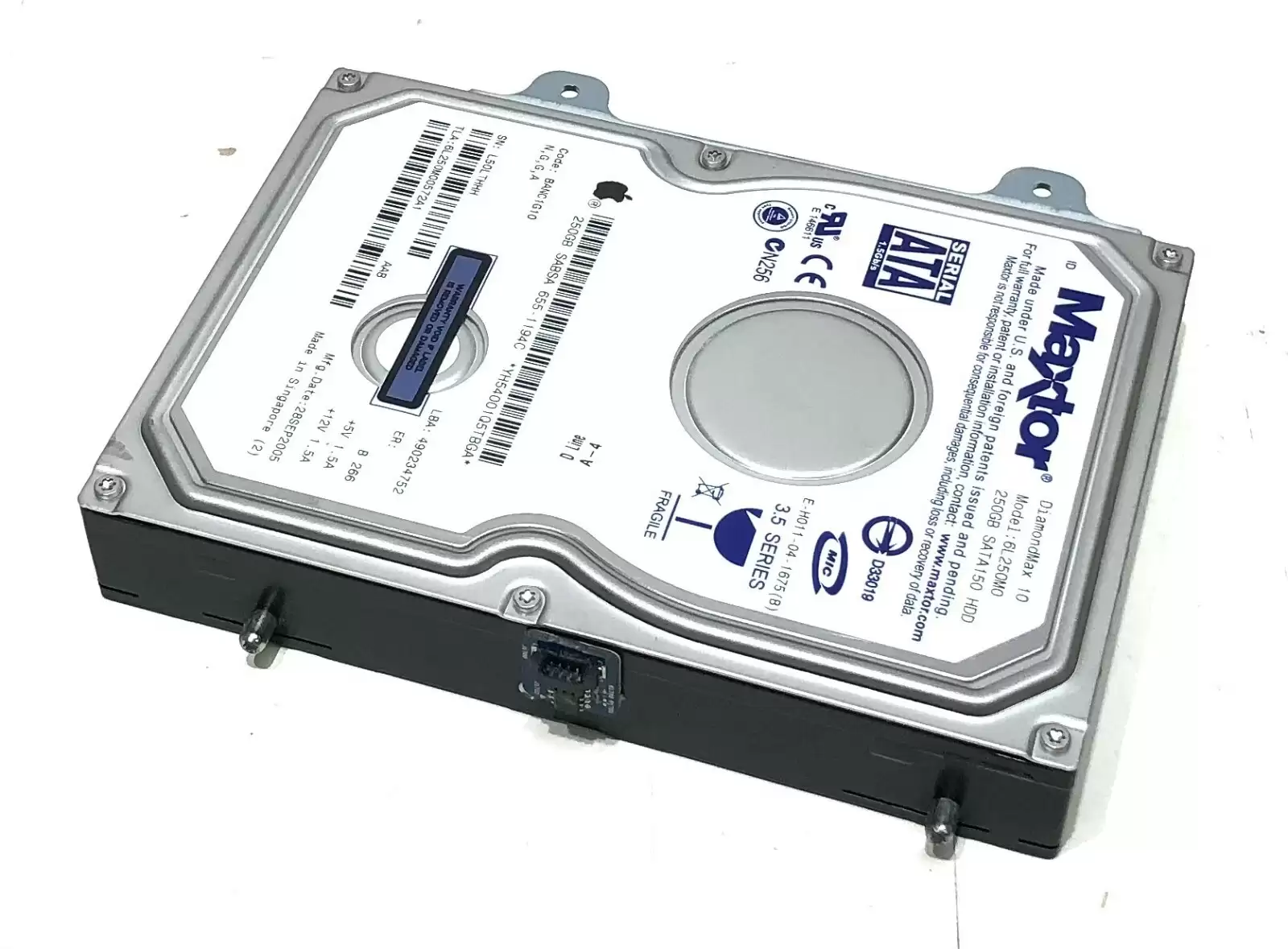Maxtor 6L250M0 DiamondMax 10 250GB 7200RPM SATA 1.5Gb/s 8MB Cache 3.5inch Internal Hard Drive