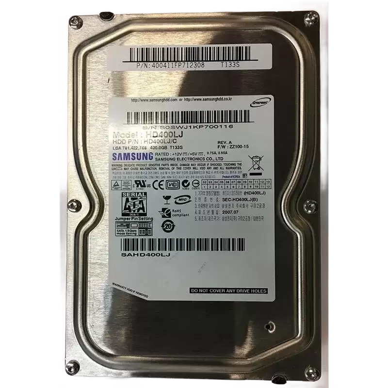 Samsung HD400LJ/C Spinpoint T133S 400GB 7200RPM SATA 3Gb/s 8MB Cache 3.5inch Internal Hard Drive
