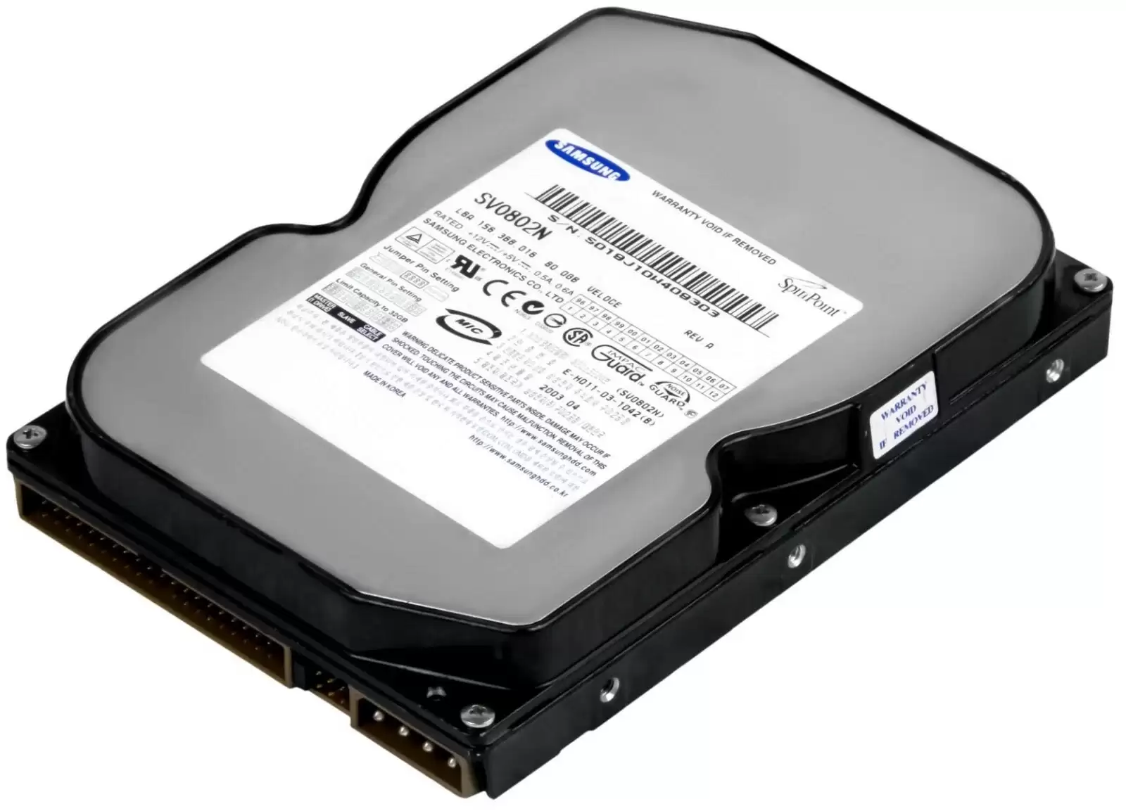 Samsung SV0802N Spinpoint V80 80GB 5400RPM ATA133 2MB Cache 3.5inch Internal Hard Drive