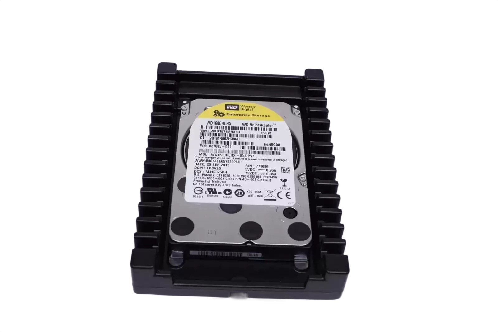 Western Digital WD1600HLHX-60JJPV1 VelociRaptor 160GB 10000RPM SATA 6Gb/s 32MB Cache 3.5inch Internal Hard Drive