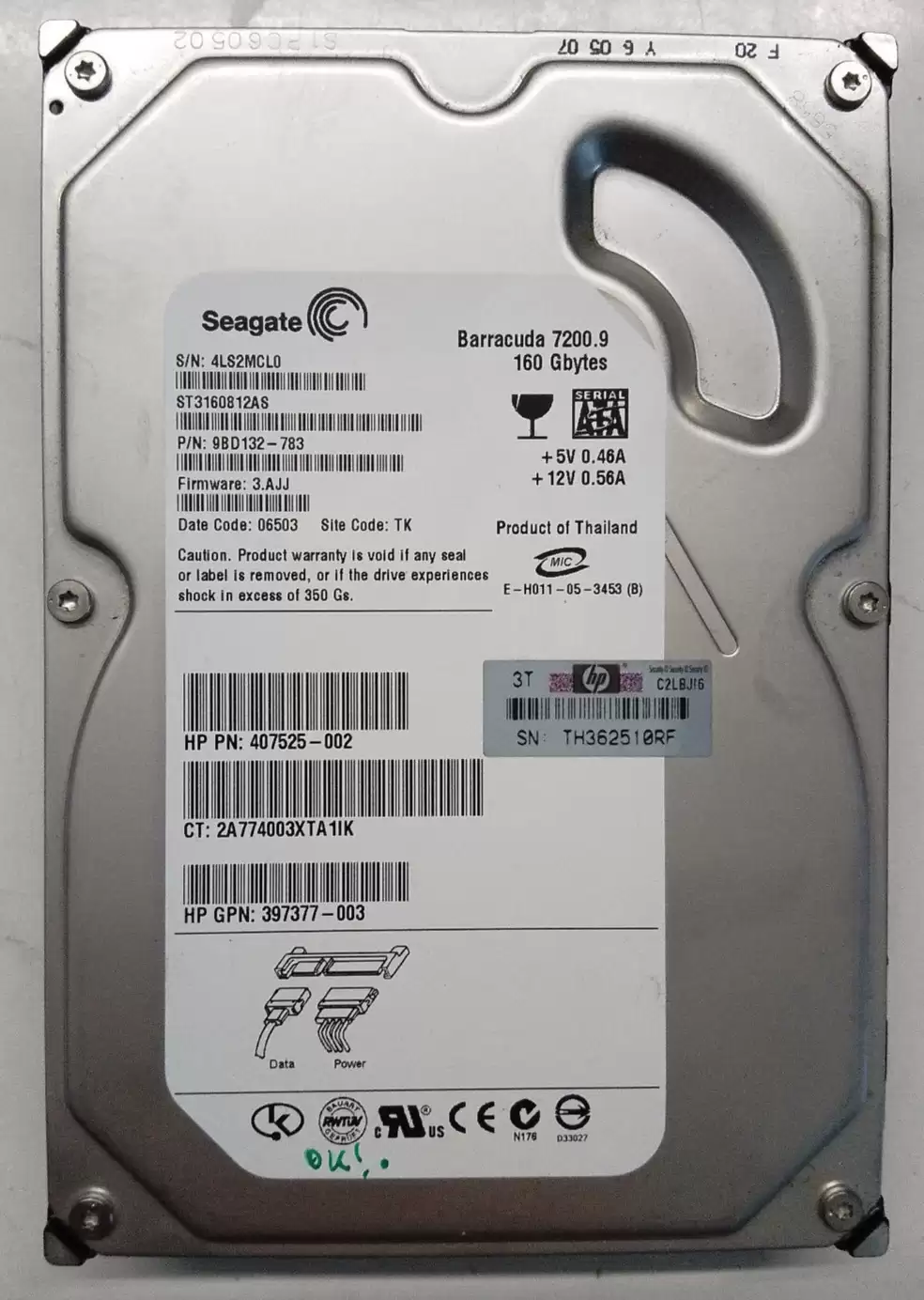 Seagate 9BD132-783 Barracuda 7200.9 160GB SATA 3Gb/s 7200RPM 8MB Cache 3.5-inch Internal Hard Drive