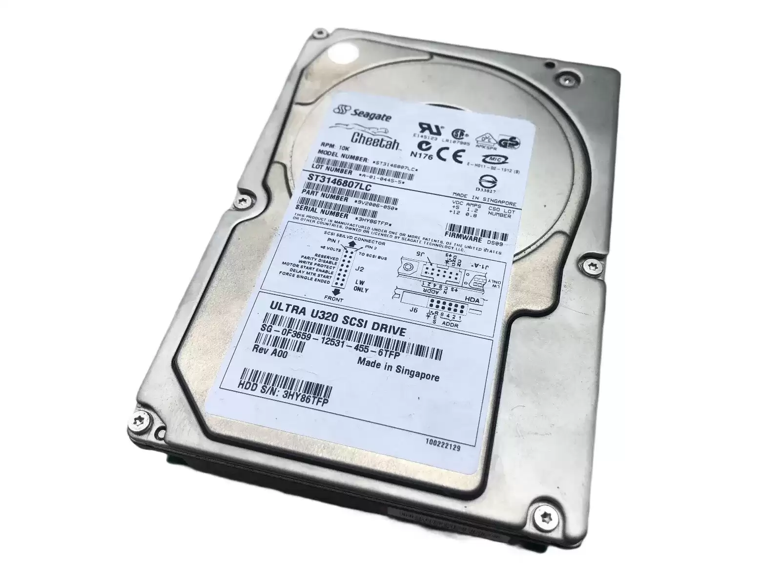 Seagate 9V2006-050 Cheetah 10K.6 147GB Ultra-320 SCSI 80-Pin 10000RPM 8MB Cache 3.5-inch Internal Hard Drive
