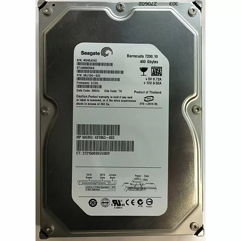 Seagate 9BJ134-622 Barracuda 7200.10 400GB SATA 3Gb/s 7200RPM 8MB Cache 3.5-inch Internal Hard Drive