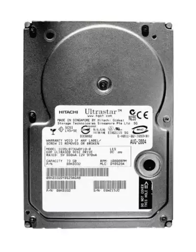 Hitachi 73GB 10000RPM Ultra-320 SCSI 68-Pin 3.5-inch Hard Drive IC35L073UWDY10-0