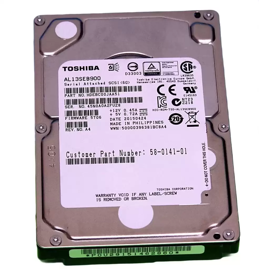 Toshiba HDEBC00JAA51 Enterprise Performance 900GB SAS 6Gb/s 10000RPM 64MB Cache (512n) 2.5-inch Internal Hard Drive