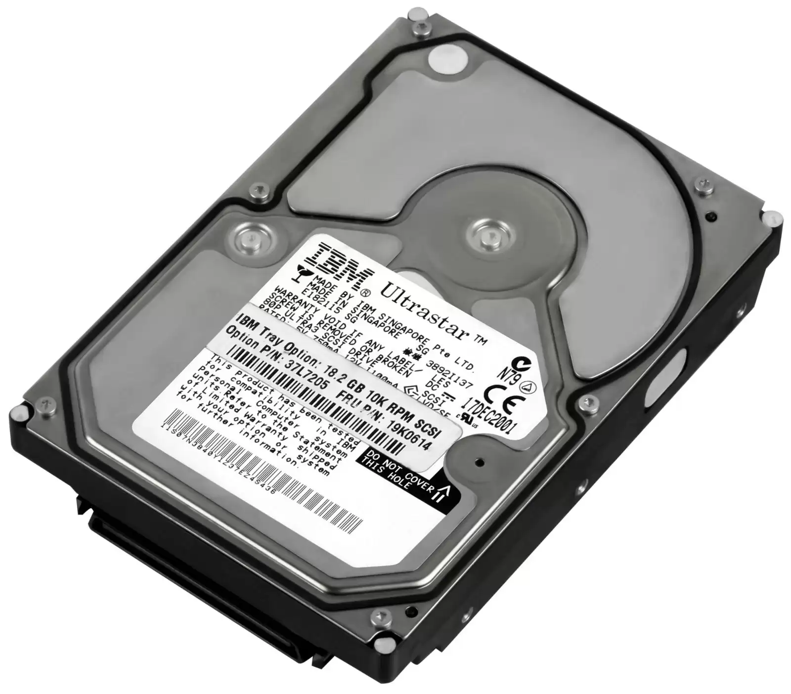 IBM 37L7205 18.2GB Ultra-160 SCSI 80-Pin Hot Swap 10000RPM 3.5-inch Internal Hard Drive with Tray
