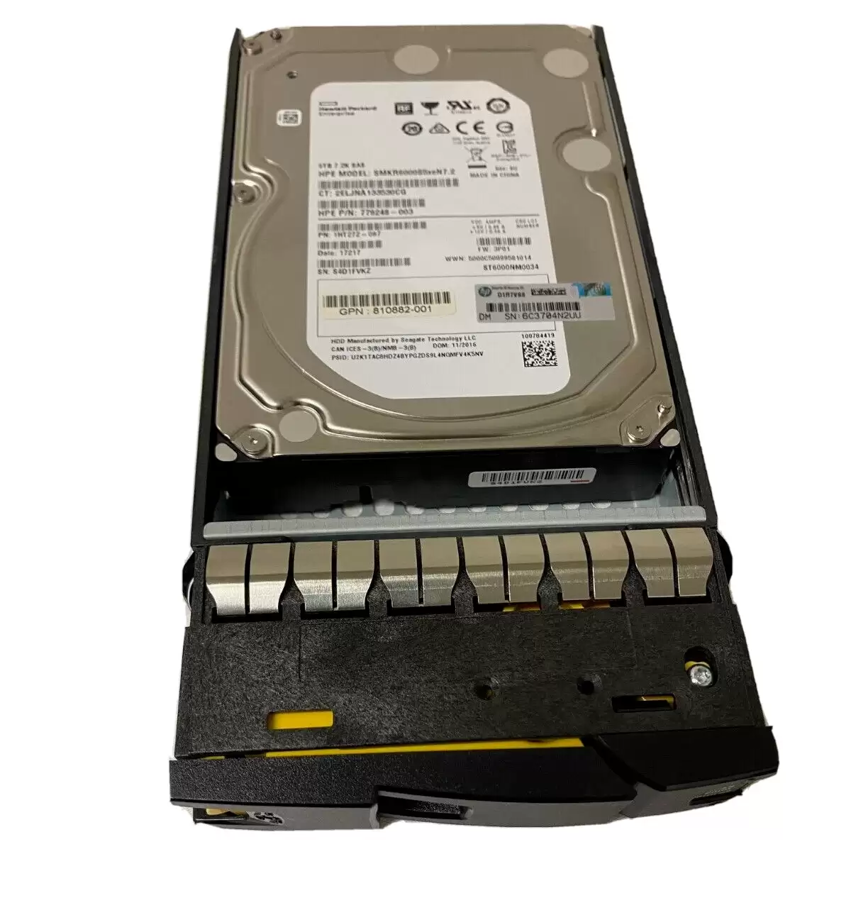 HPE 810768-001 6TB SAS 12Gb/s Nearline 7200RPM 3.5-inch Internal Hard Drive for 3Par StoreServ 8000