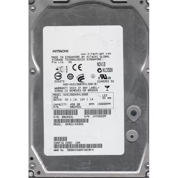 HGST 0B24531 Ultrastar 15K600 450GB SAS 6Gb/s 15000RPM 64MB Cache 3.5-inch Internal Hard Drive
