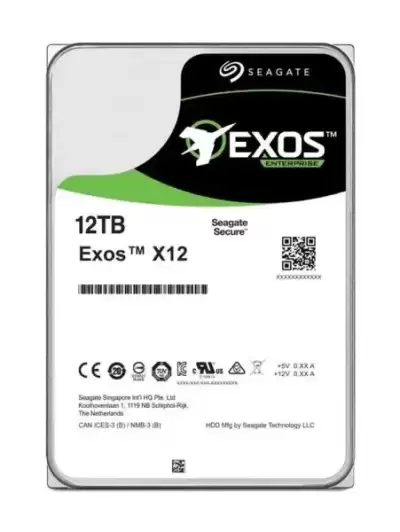Seagate ST12000NM0037 EXOS X12 12TB SAS 12Gb/s 7200RPM 256MB Cache (512e / SED) 3.5-inch Internal Hard Drive