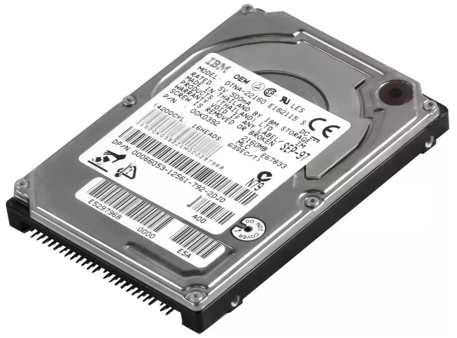 IBM DTNA-22160 Travelstar 4LP 2.1GB ATA/IDE 4000RPM 96KB Cache 2.5-inch Internal Hard Drive