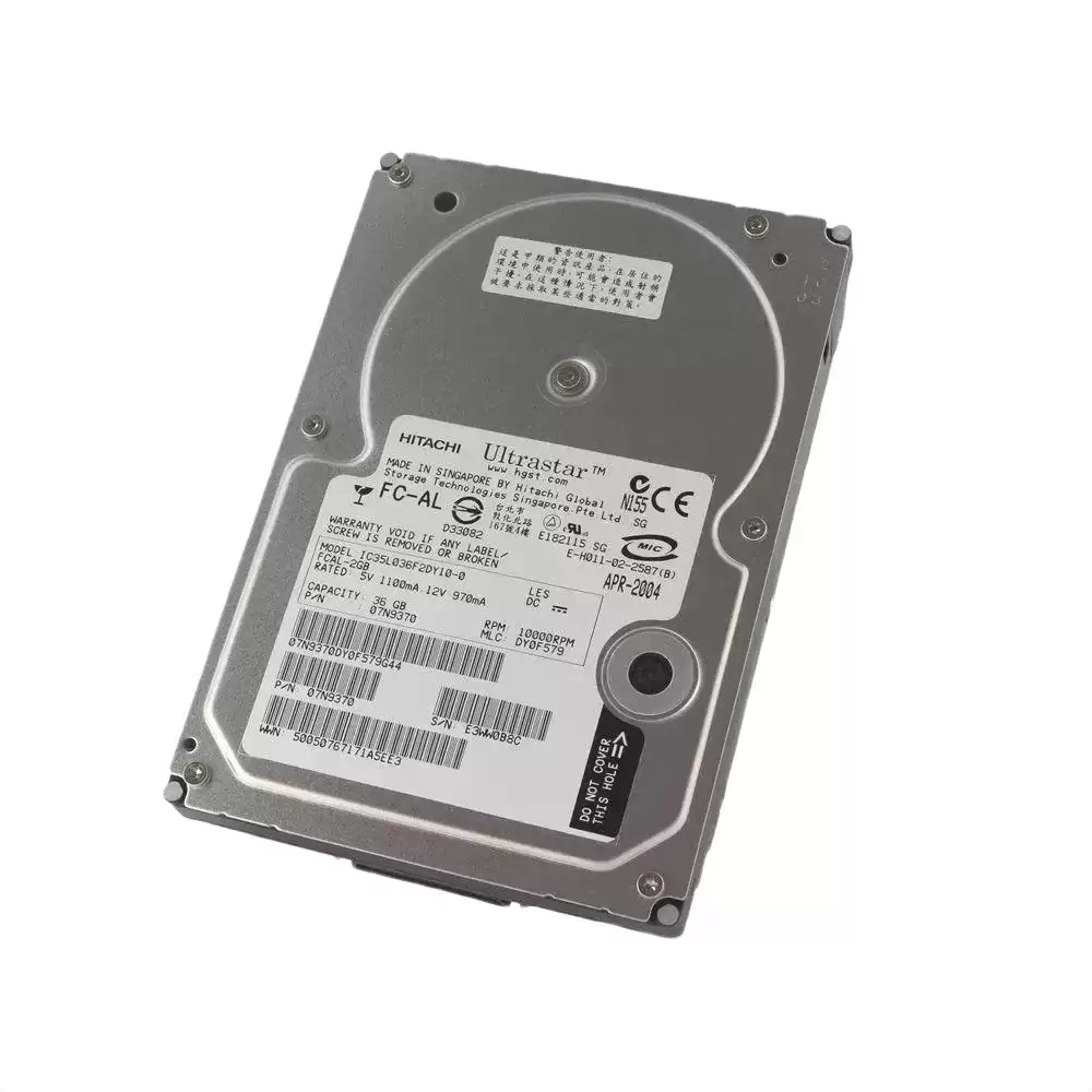 Hitachi 07N9370 Ultrastar 36.7GB 10000RPM Fibre Channel 2Gb/s 8MB Cache 3.5inch Internal Hard Drive