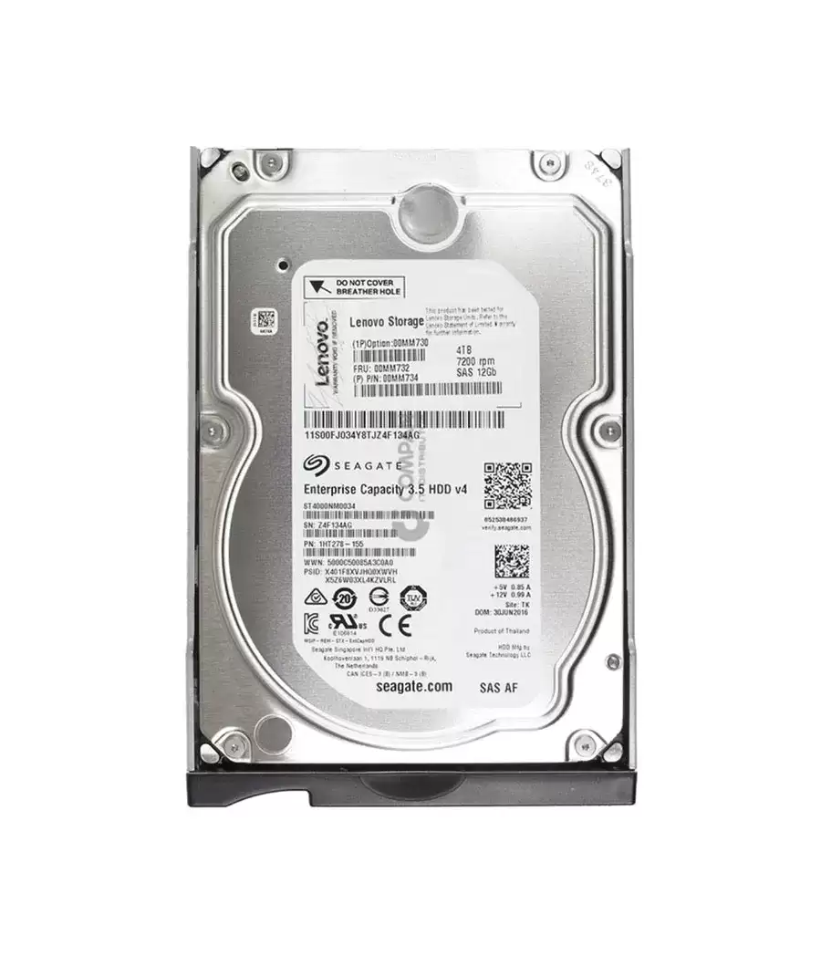 Lenovo 00MM732 4TB SAS 12Gb/s 7200RPM 3.5inch Internal Hard Drive with Tray
