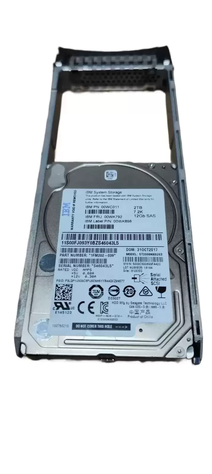 Lenovo 00WC011 2TB 7200RPM SAS 12Gb/s 2.5inch Internal Hard Drive