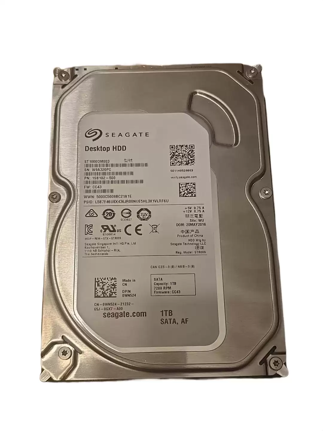 Seagate 1SB102-500 Barracuda 1TB SATA 6Gb/s 7200RPM 64MB Cache 3.5-inch Internal Hard Drive