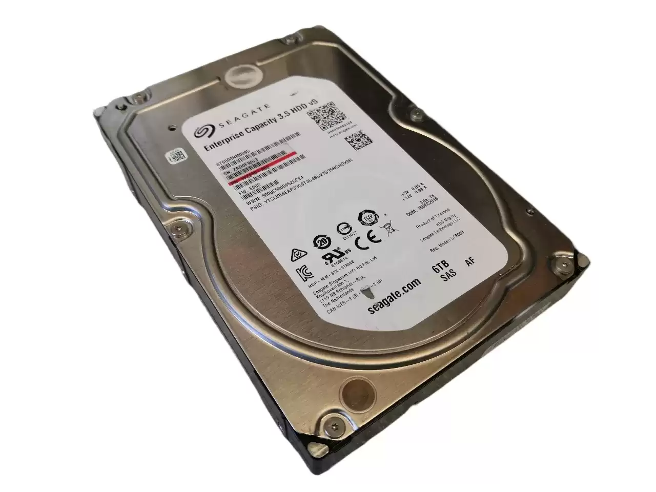 Seagate ST6000NM0095 Exos 7E8 6TB SAS 12Gb/s 7200RPM (512e) 3.5inch Internal Hard Drive