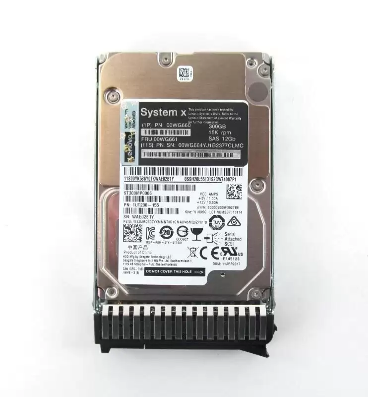 IBM 00WG661 300GB SAS 12Gb/s 15000RPM 128MB Cache 2.5inch Internal Hard Drive with Tray
