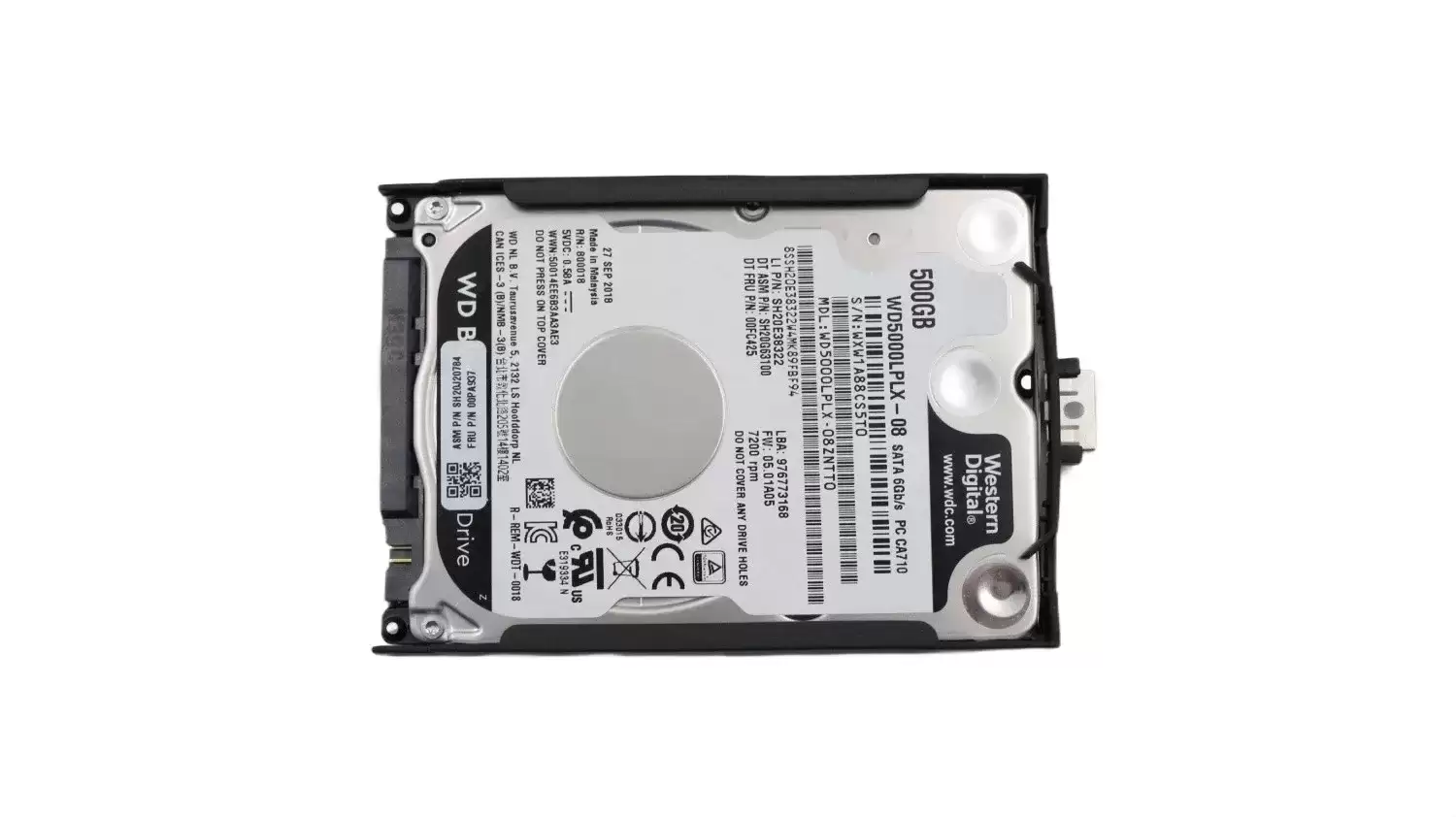 Lenovo 00PA937 500GB 7200RPM SATA 6Gb/s 32MB Cache 2.5inch Internal Hard Drive