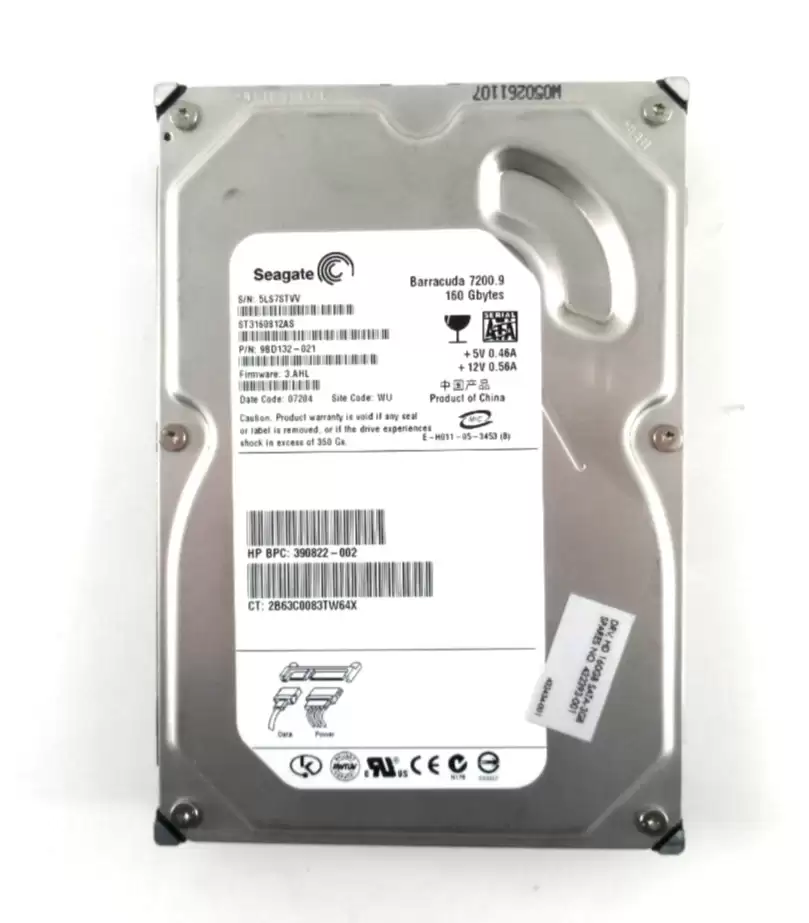HPE 432393-001 160GB SATA 3Gb/s 7200RPM 3.5-inch Internal Hard Drive