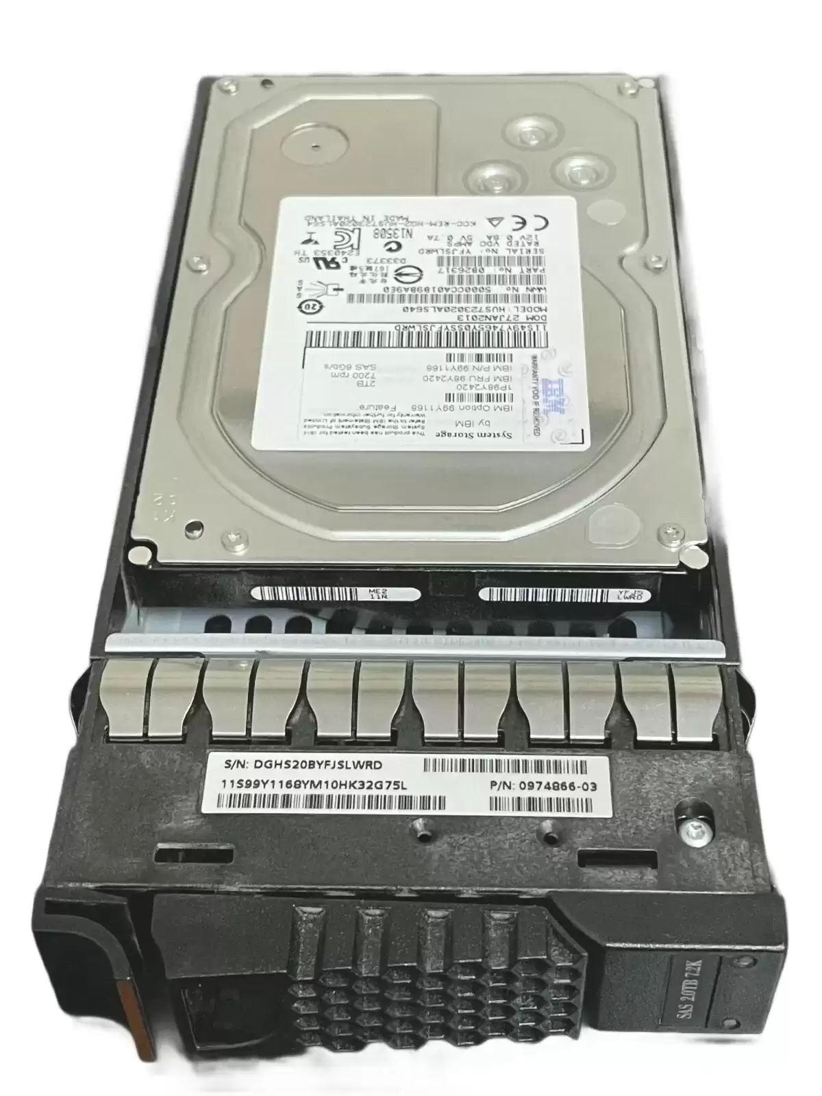 IBM 99Y1168 2TB SAS 6Gb/s Hot Swap 7200RPM 3.5-inch Internal Hard Drive with Tray