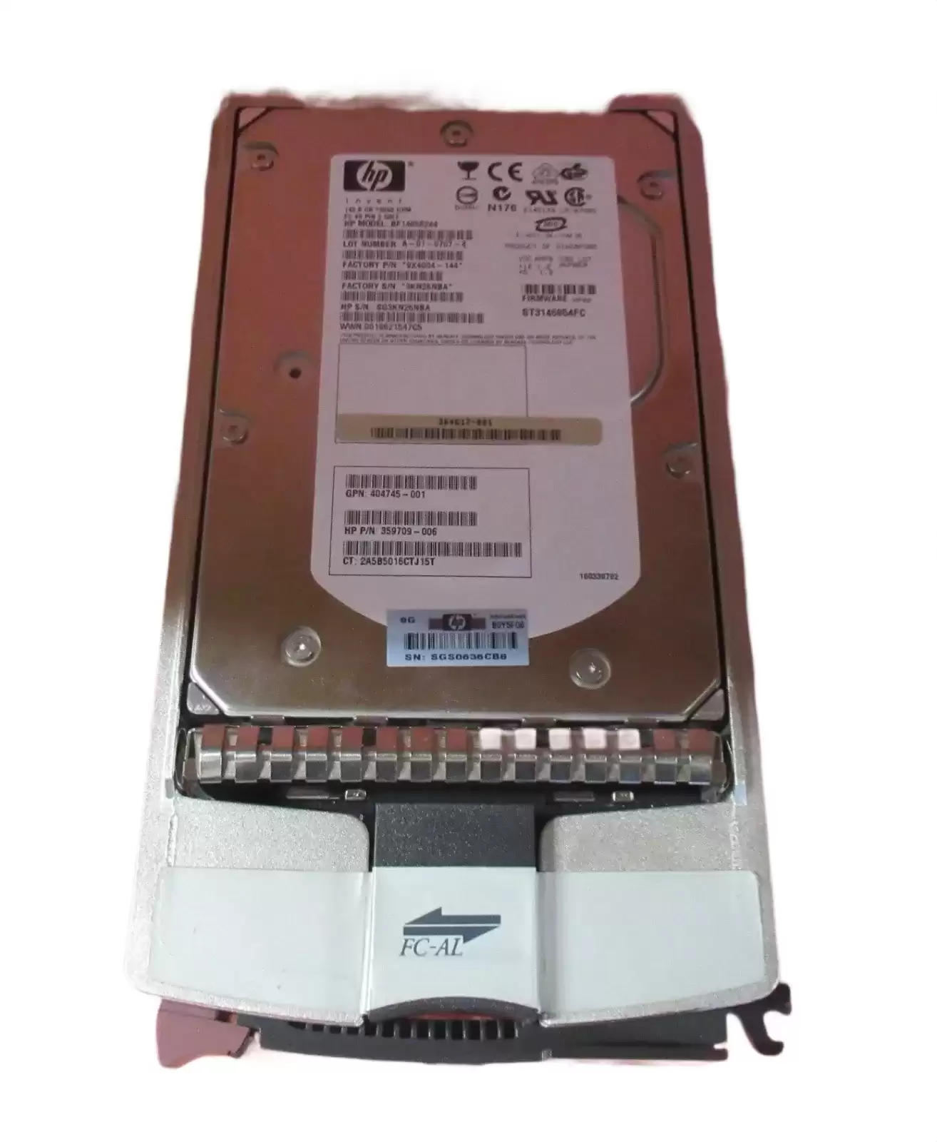 HPE 364621-B23 146GB Fibre Channel 2Gb/s Dual Port Hot Swap 15000RPM 3.5-inch Internal Hard Drive