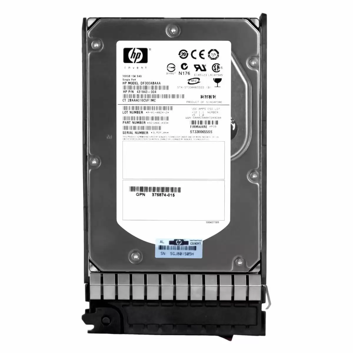 HPE 431943-004 300GB SAS 3Gb/s Dual Port Hot Swap 15000RPM 3.5-inch Internal Hard Drive