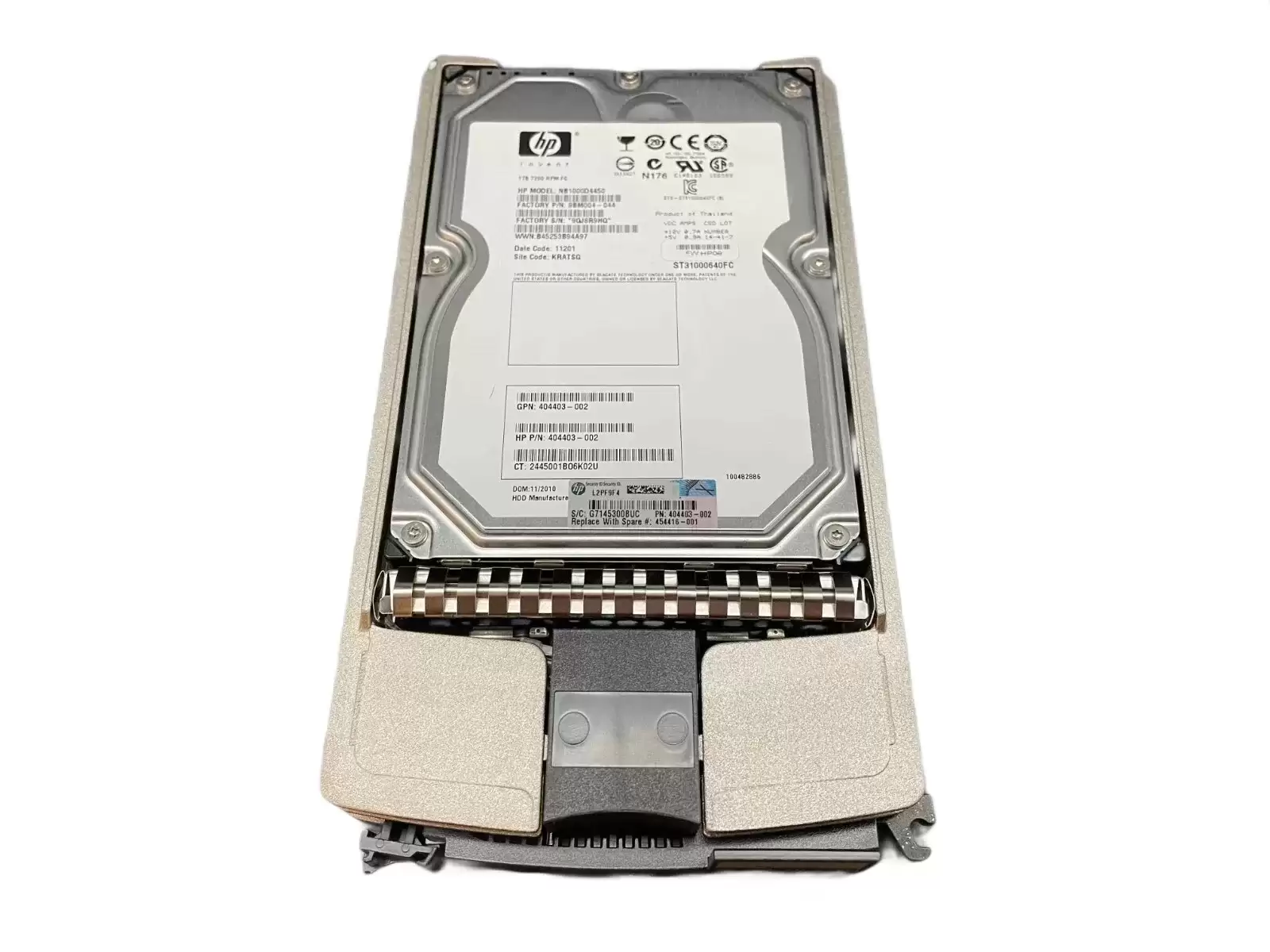 HPE 454416-001 1TB Fibre Channel 4Gb/s Dual Port Hot Swap 7200RPM 3.5-inch Internal Hard Drive