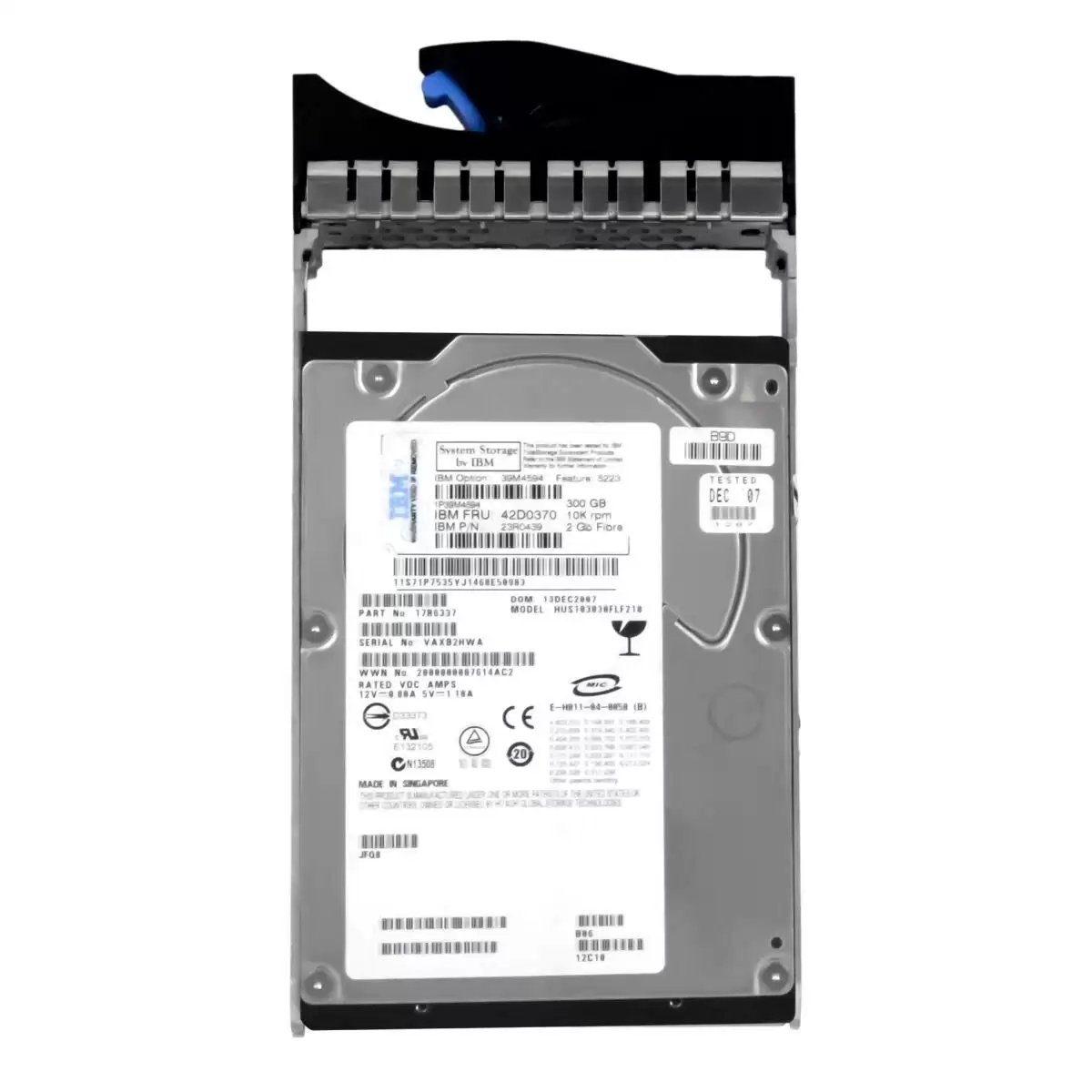 IBM 23R0439 300GB Fibre Channel 2Gb/s 10000RPM 3.5inch Internal Hard Drive with Tray