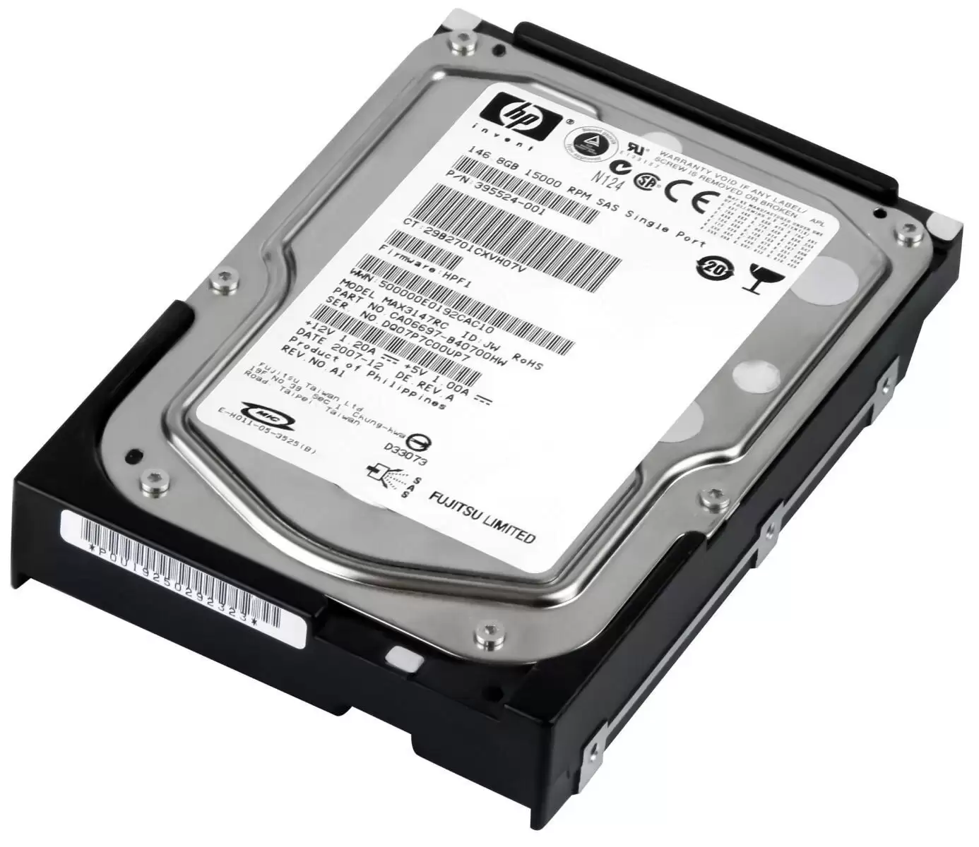 HPE 395524-001 146GB SAS 3Gb/s Hot Swap 15000RPM 3.5-inch Internal Hard Drive