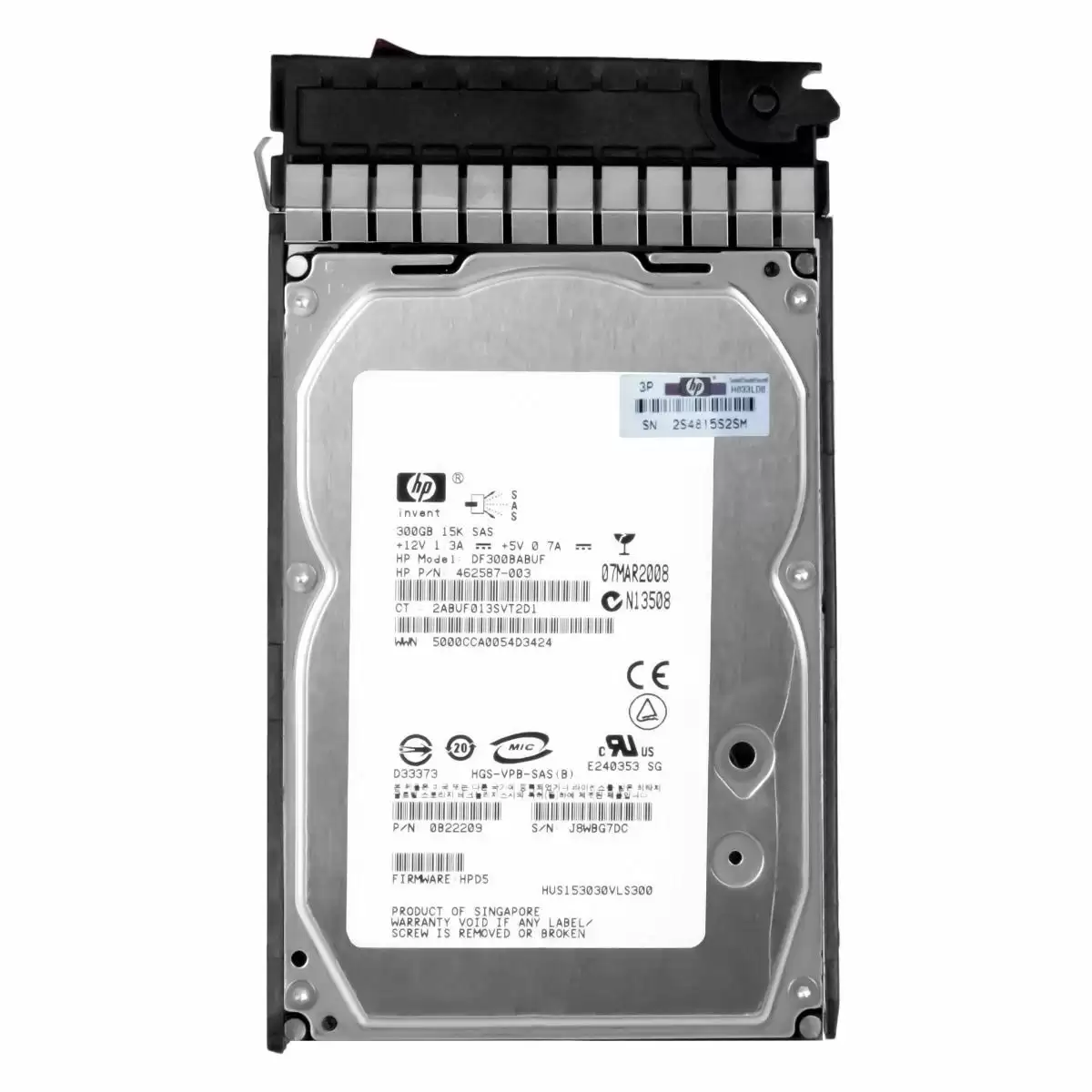 HPE 462587-003 300GB SAS 3Gb/s Dual Port Hot Swap 15000RPM 3.5-inch Internal Hard Drive