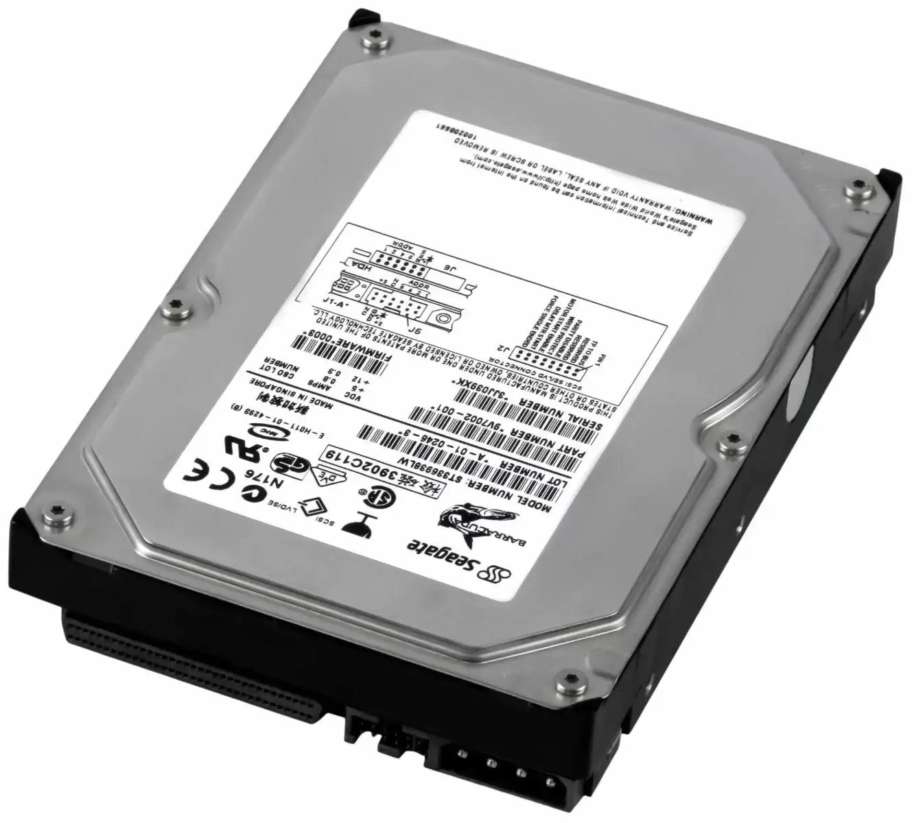 Seagate ST34573LW Barracuda 9LP 4.55GB Ultra2 Wide SCSI 68-Pin 7200RPM 512KB Cache 3.5-inch Internal Hard Drive