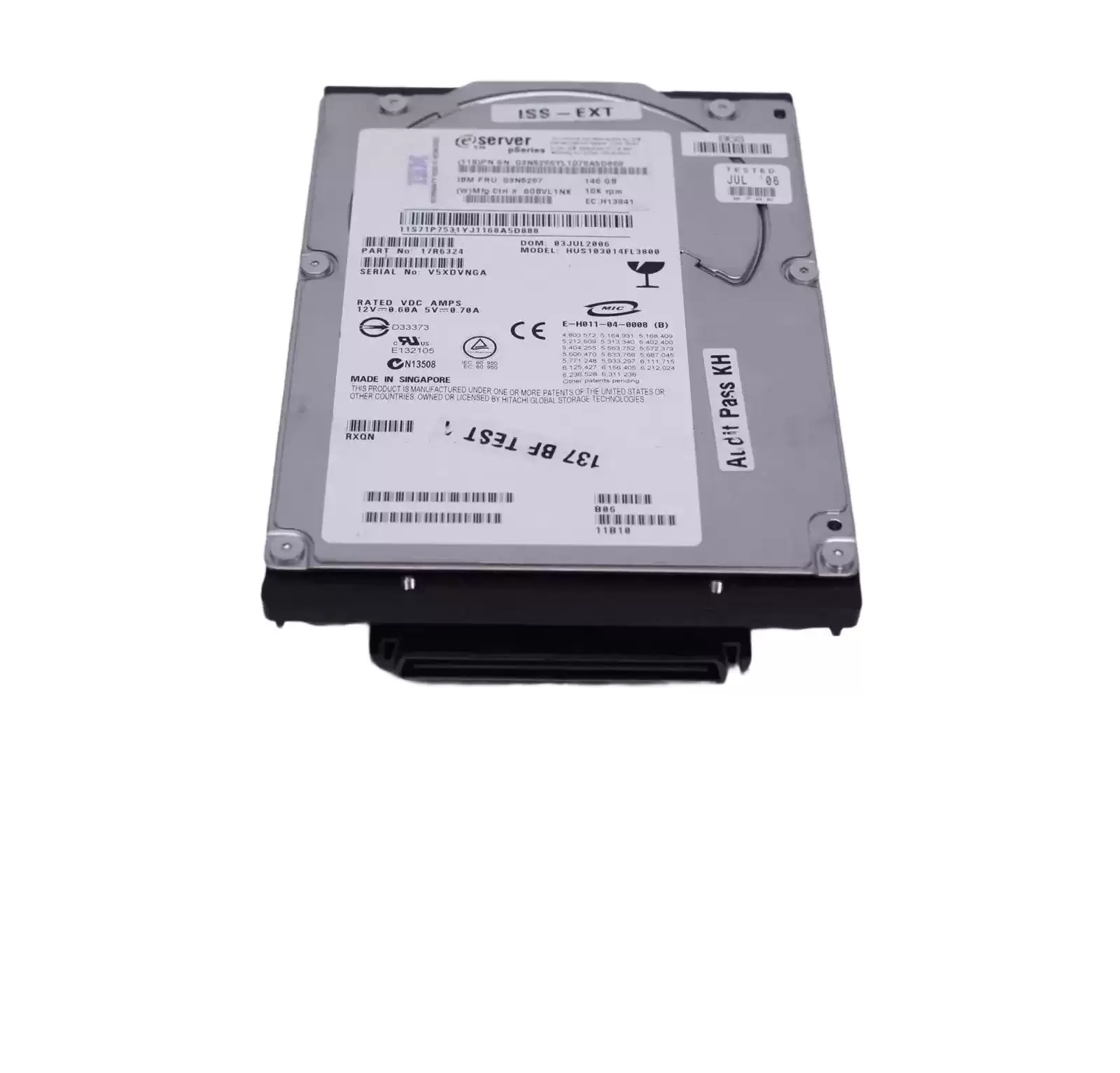 IBM 17R6324 Ultrastar 10K300 147GB Ultra-320 SCSI 80-Pin 10000RPM 8MB Cache 3.5-inch Internal Hard Drive