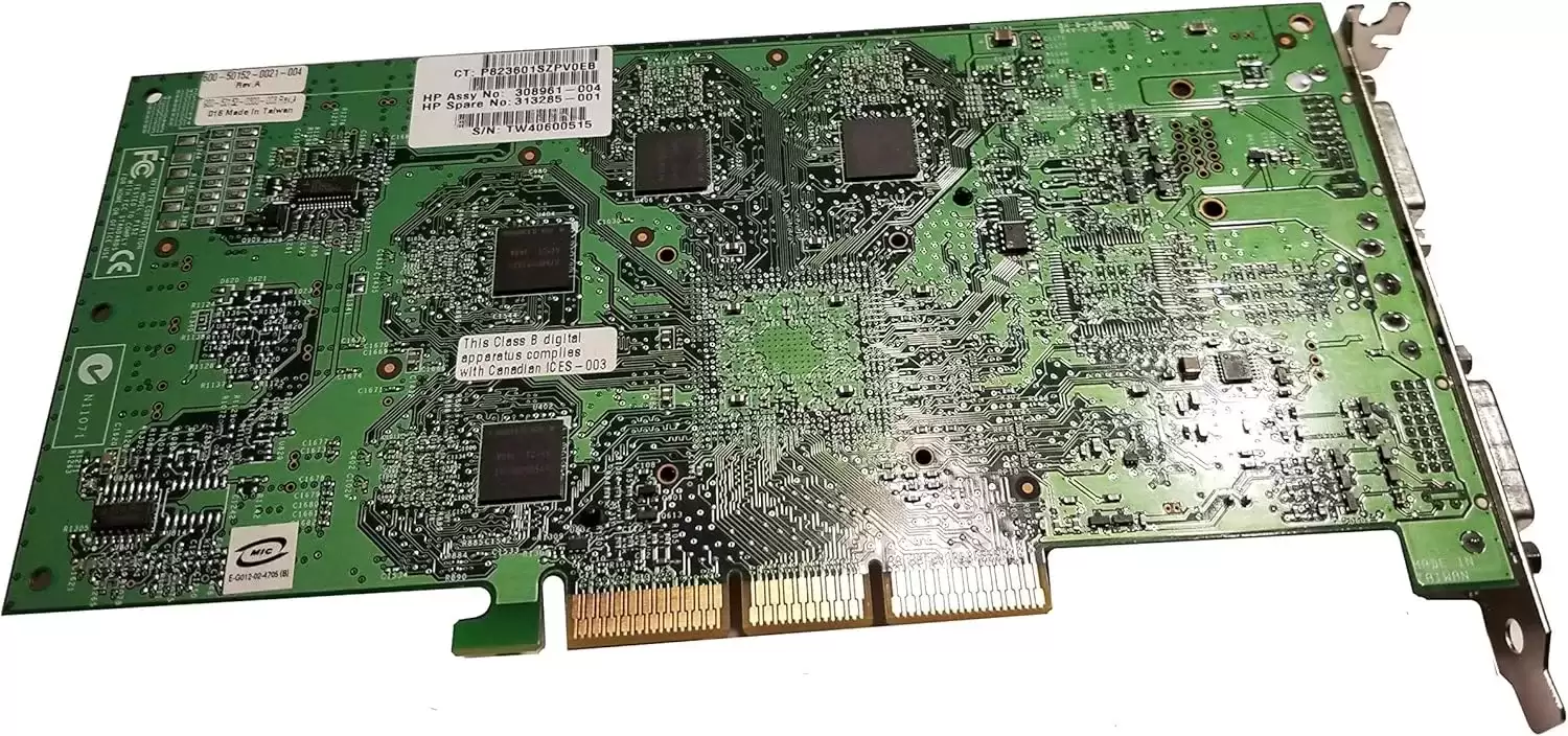 HPE 308961-003 Quadro4 980XGL 128MB GDDR AGP AGP x8 DVI Video Graphics Card