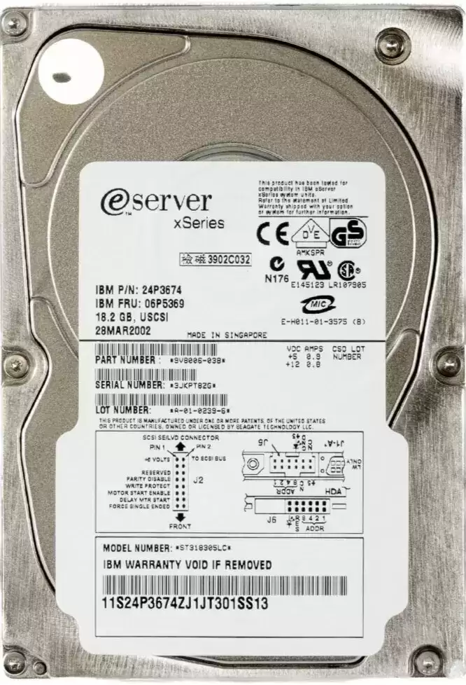 Seagate ST318305LC Cheetah 73LP 18.2GB Ultra160 SCSI 80Pin 10000RPM 4MB Cache 3.5inch Internal Hard Drive