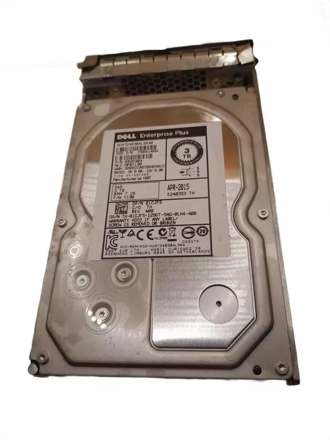 Dell 1CJF5 3TB SAS 6Gb/s Nearline Hot Swap 7200RPM 64MB Cache (512n) 3.5-inch Internal Hard Drive with Tray for PowerEdge G13