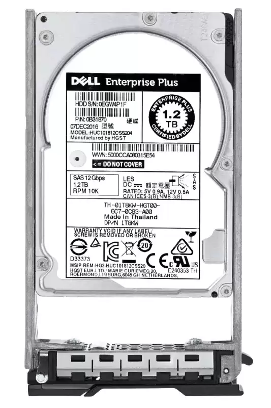 Dell 01T8KW 1.2TB SAS 12Gb/s 10000RPM 2.5-inch Internal Hard Drive with Tray for PowerEdge G14