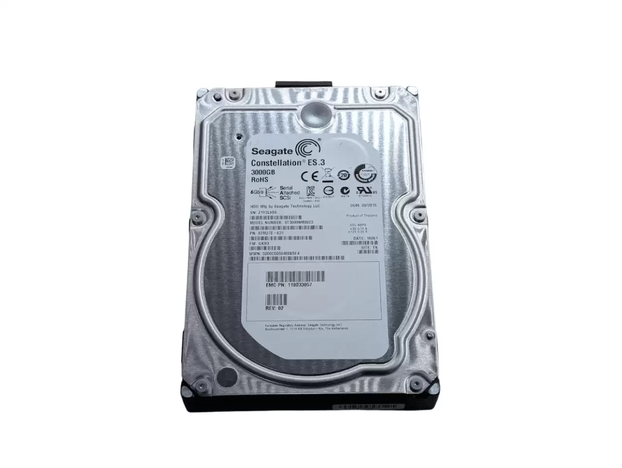 Seagate 9ZM278-031 Constellation ES.3 3TB SAS 6Gb/s 7200RPM 128MB Cache (512n) 3.5-inch Internal Hard Drive