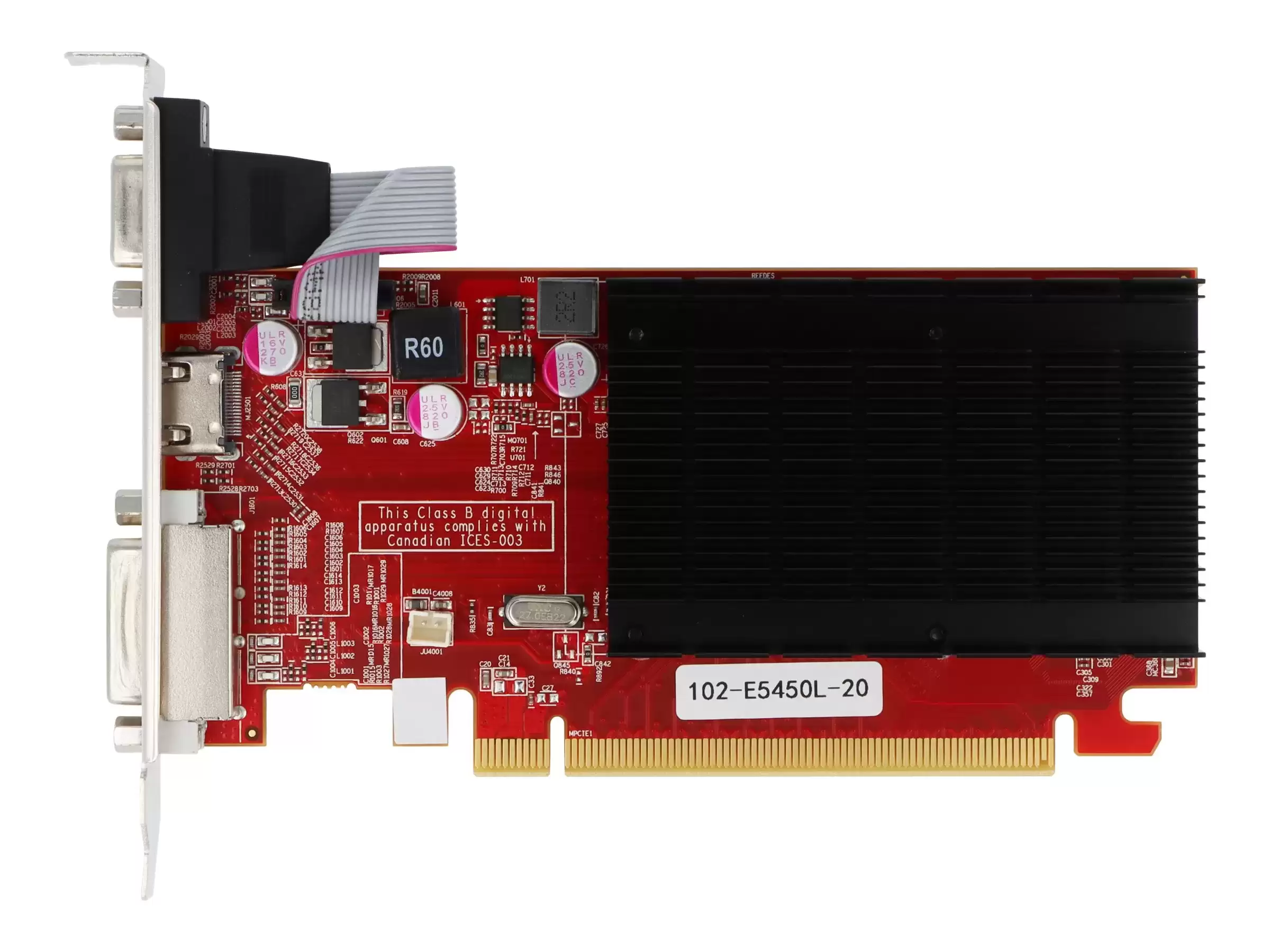 HPE 601155-001 ATI Radeon HD 5450 1GB GDDR3 PCI-Express 2.0 x16 DIsplayPort DVI Video Graphics Card