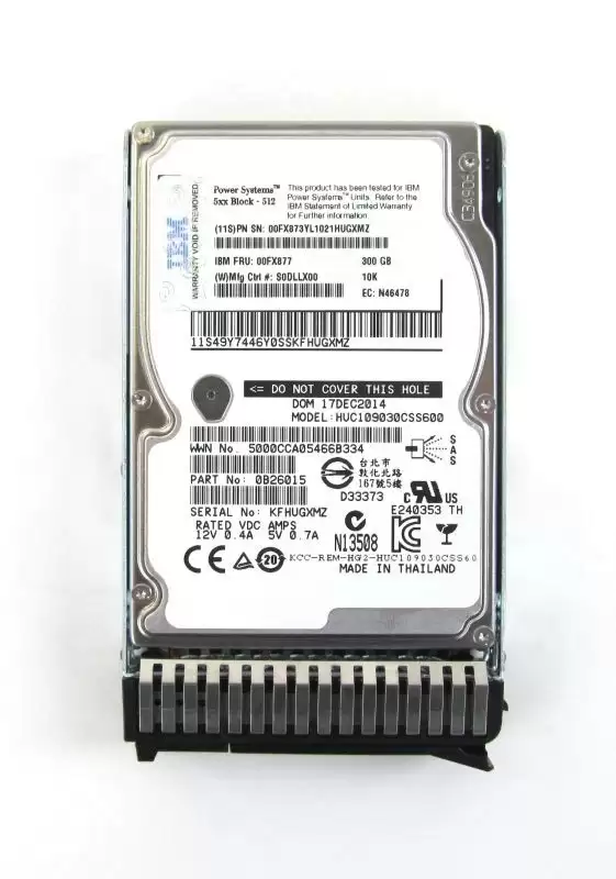 IBM 49Y7446 300GB SAS 6Gb/s 10000RPM 2.5inch Internal Hard Drive with Tray for Power Systems