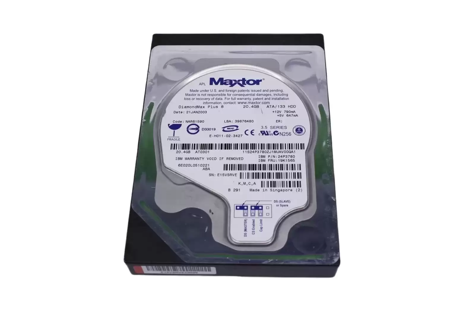 IBM 24P3780 20.4GB 7200RPM ATA133 2MB Cache 3.5inch Internal Hard Drive