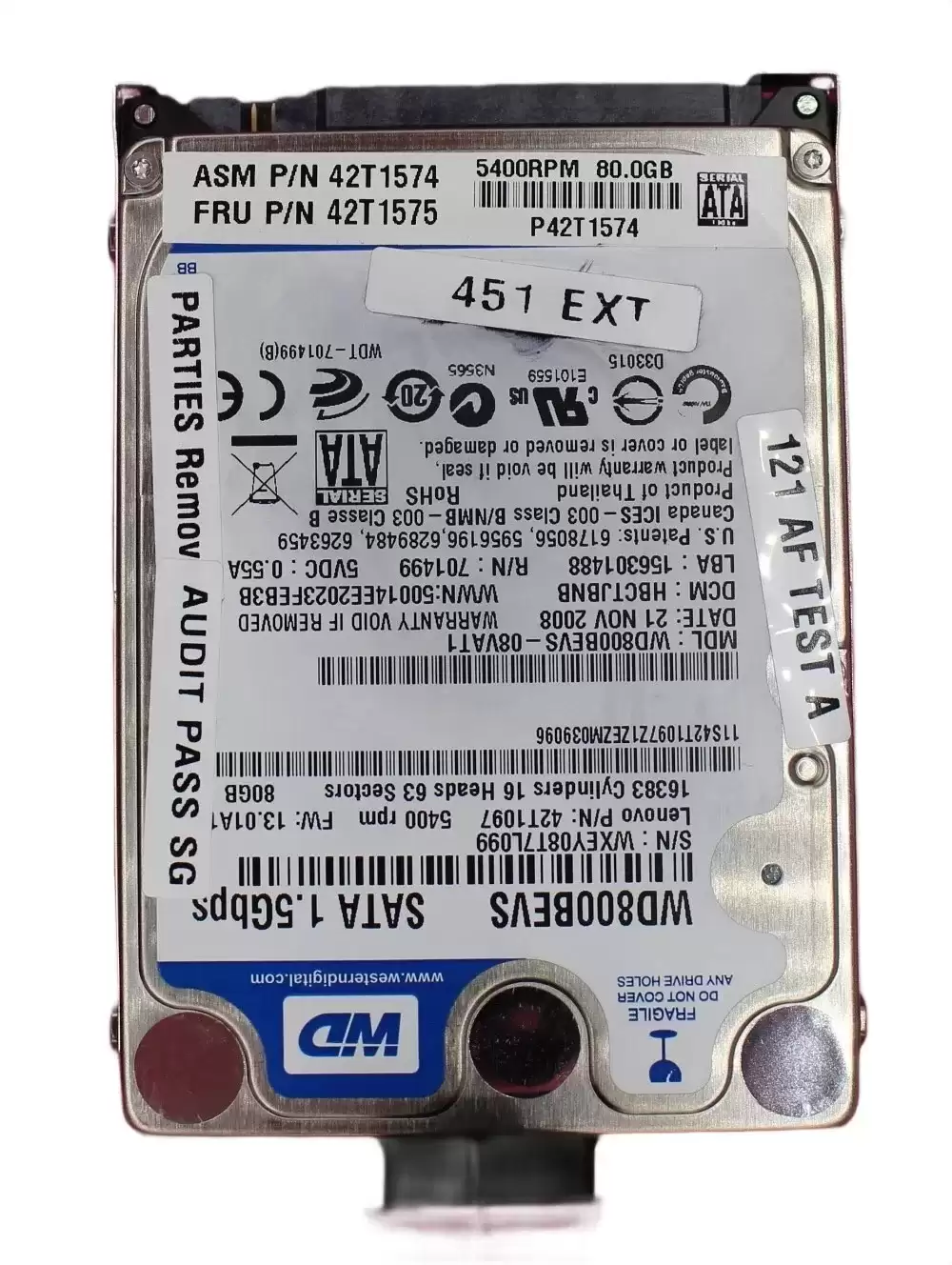 IBM 42T1575 80GB 5400RPM SATA 1.5Gbps 2.5inch Internal Hard Drive for ThinkPad