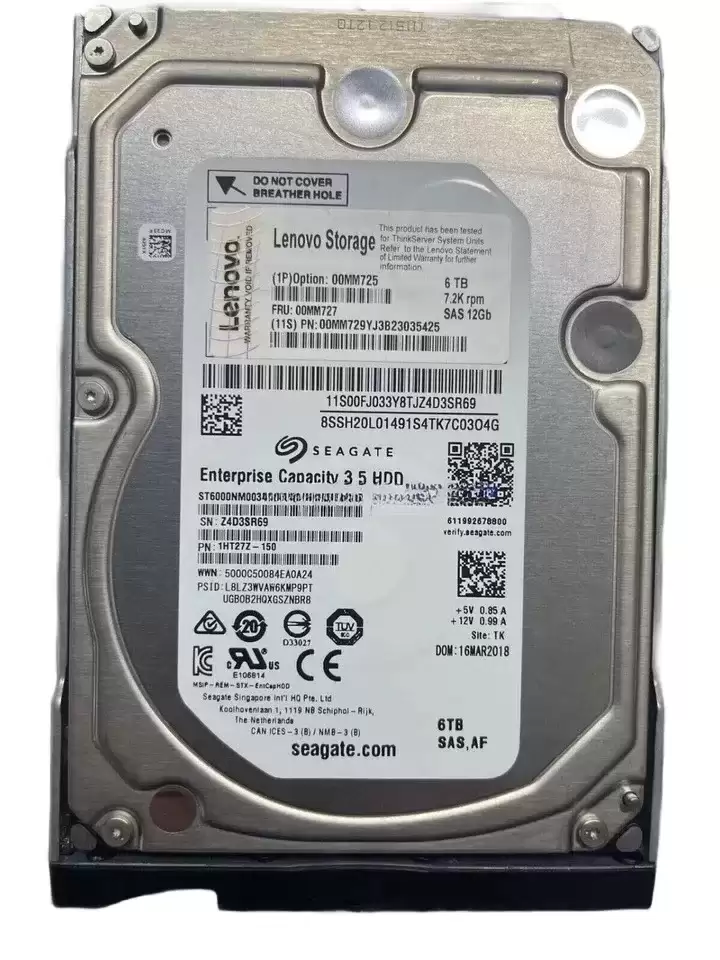 Lenovo 00MM725 6TB 7200RPM SAS 6.0 Gbps 3.5 64MB Cache Internal Hard Drive