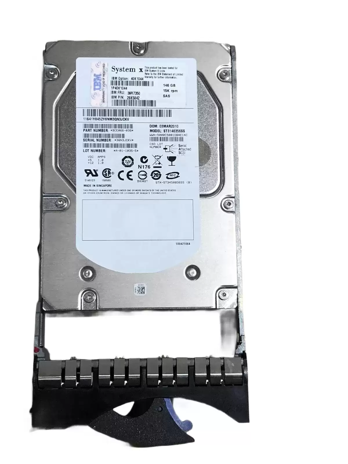 IBM 41Y8452 146GB 15000RPM SAS 3Gb/s 16MB Cache 3.5inch Internal Hard Drive