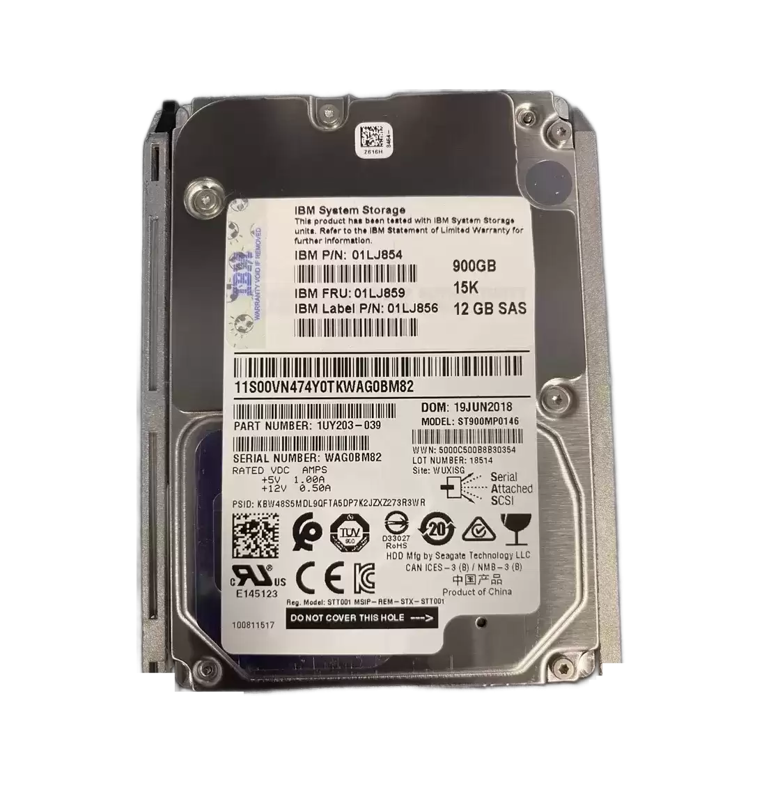 IBM 01LJ856 900GB 15000RPM SAS 12Gb/s 2.5inch Internal Hard Drive