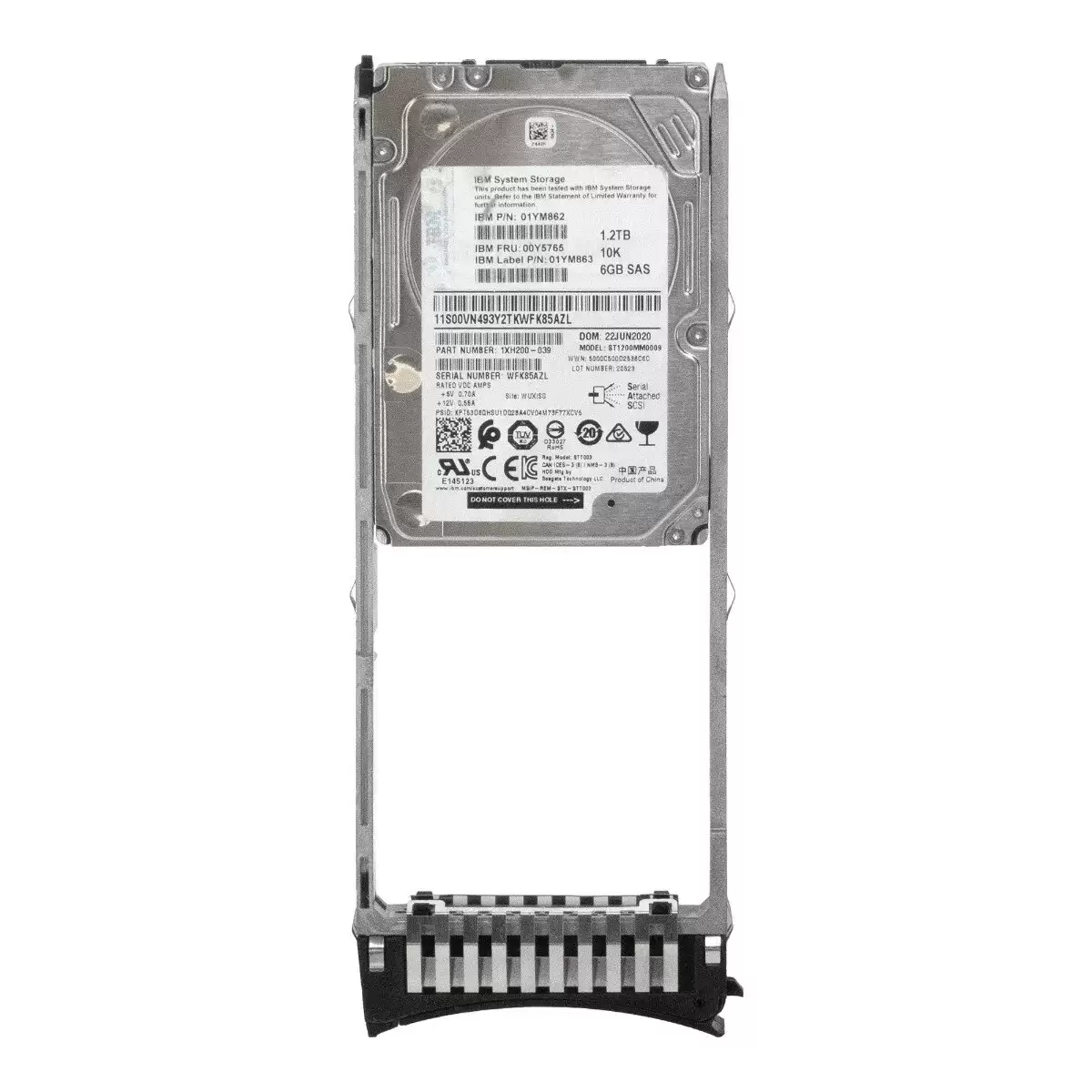 IBM 00Y5765 1.2TB SAS 6Gb/s 10000RPM 2.5inch Internal Hard Drive with Tray for Storwize V5000 G2