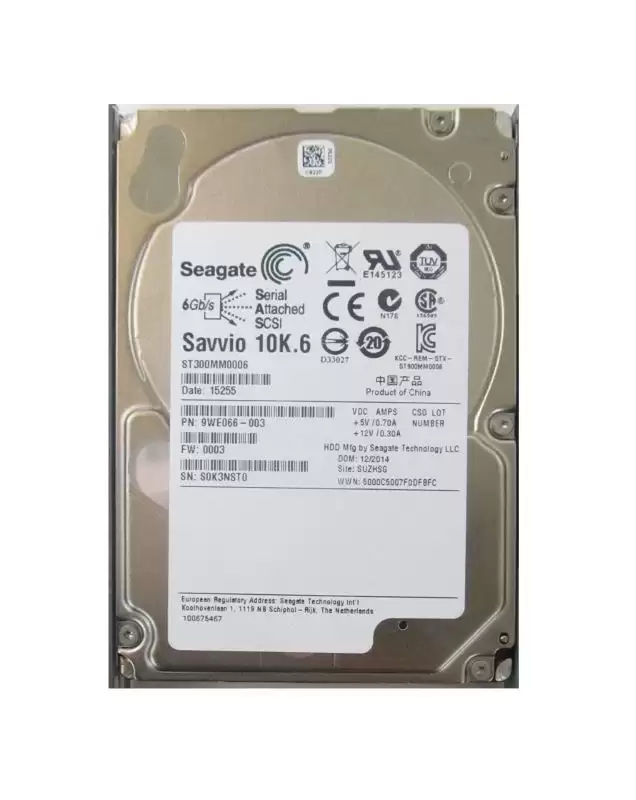 Seagate ST300MM0006 Savvio 10K.6 300GB SAS 6Gb/s 10000RPM 64MB Cache 2.5inch Internal Hard Drive