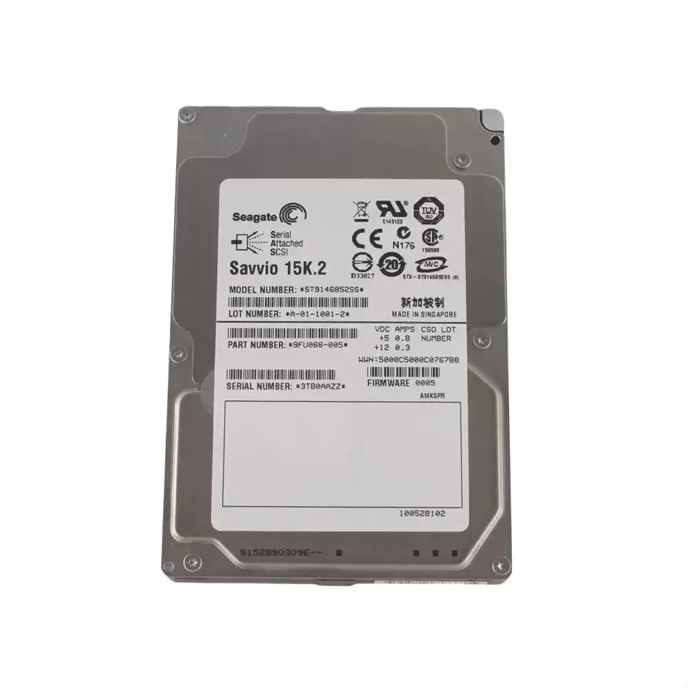 Seagate ST9146852SS Savvio 15K.2 146GB SAS 6Gb/s 15000RPM 16MB Cache (SED / FIPS 140-2) 2.5-inch Internal Hard Drive